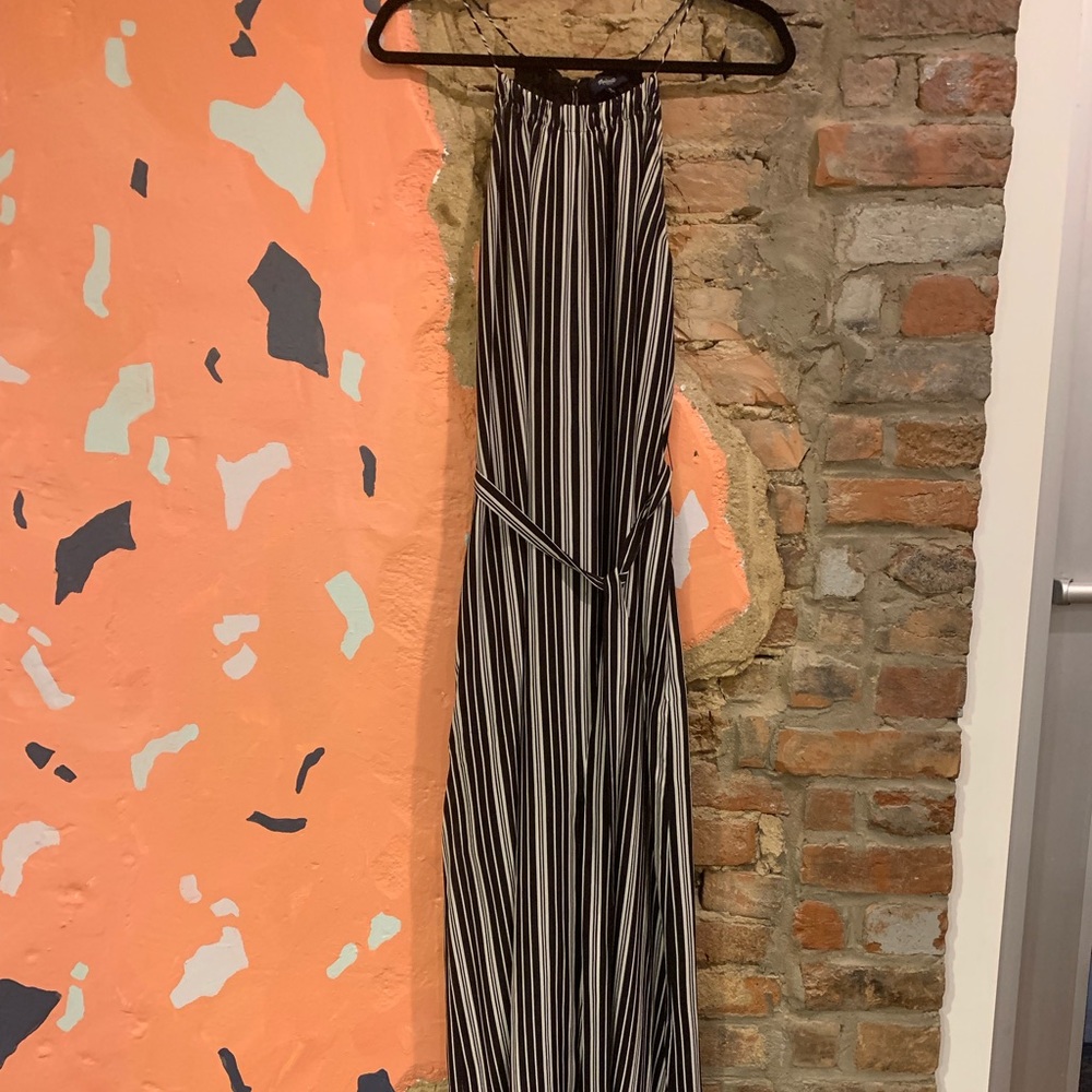 Madewell black and white maxi dress
